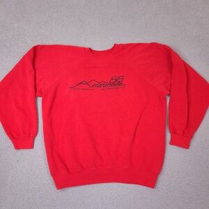 Vintage Americade 1988 Motorcycle Rally Sweatshirt Adult‎ Large Red Biker Hanes